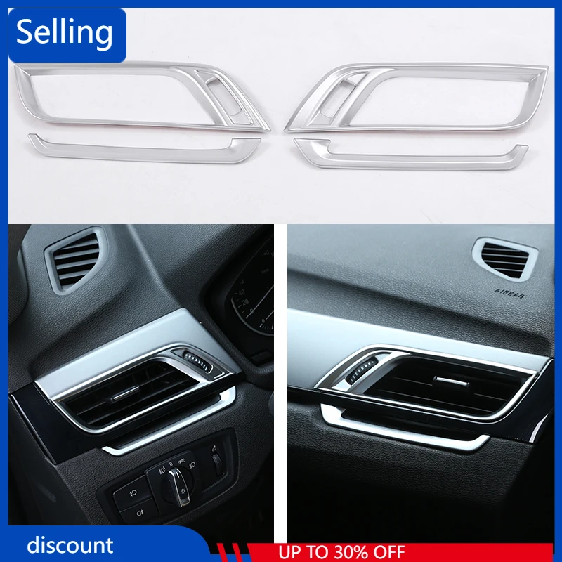 

4 шт. для BMW X1 f48 2016-2019 аксессуары ABS матовая хромированная Боковая Крышка вентиляционного отверстия для BMW X2 F47 2018 Быстрая доставка