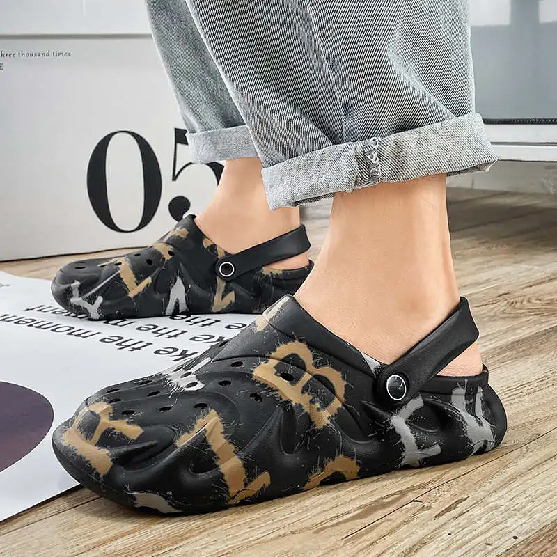 

Swimming Chef Shoes Non-Leather Casual Nurse Clogs Summer Platform Sandals Lightweight Men's Slippers Anime Tennis Tennis Male