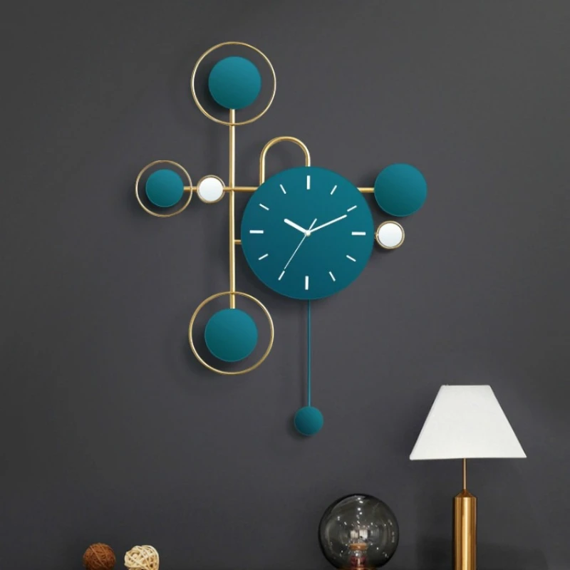 

Art Modern Design Wall Clock Large Pendulum Silent Luxury Creative Nordic Living Room Wall Clock Horloge Home Decor New