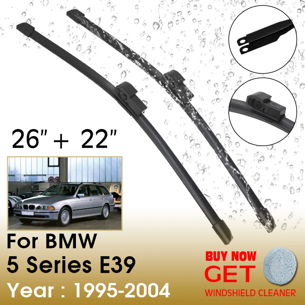

Car Wiper For BMW 5 Series E39 26"+22" 1995-2004 Front Window Washer Windscreen Windshield Wipers Blades Accessories