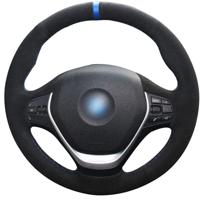 

Black Suede Car Steering Wheel Cover for BMW F20 F25 F45 F30 F31 F34 F32 F33 F36 X3 X4 118i 120i 125i 218i 228i 420i 430i 435i