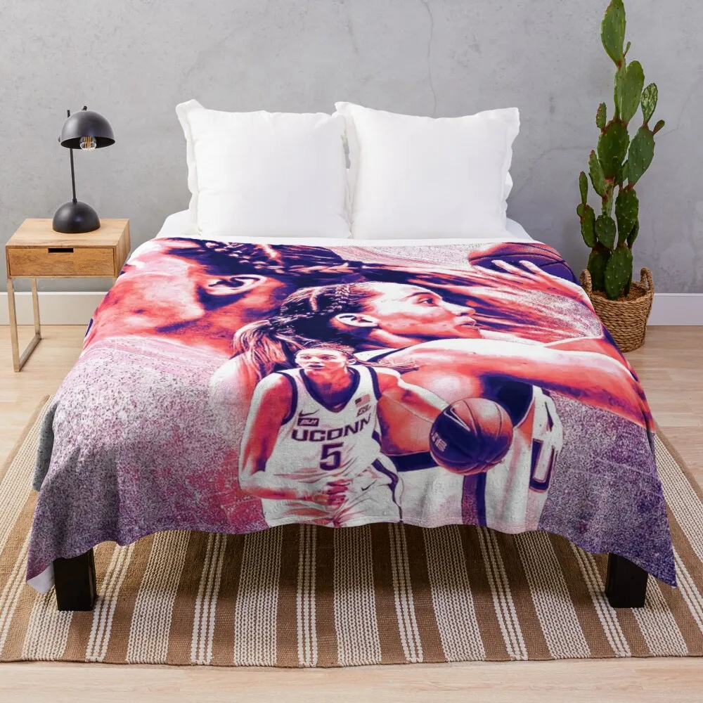 

Paige Bueckers BasketBallThrow Blanket Comfort Recieving Blankets