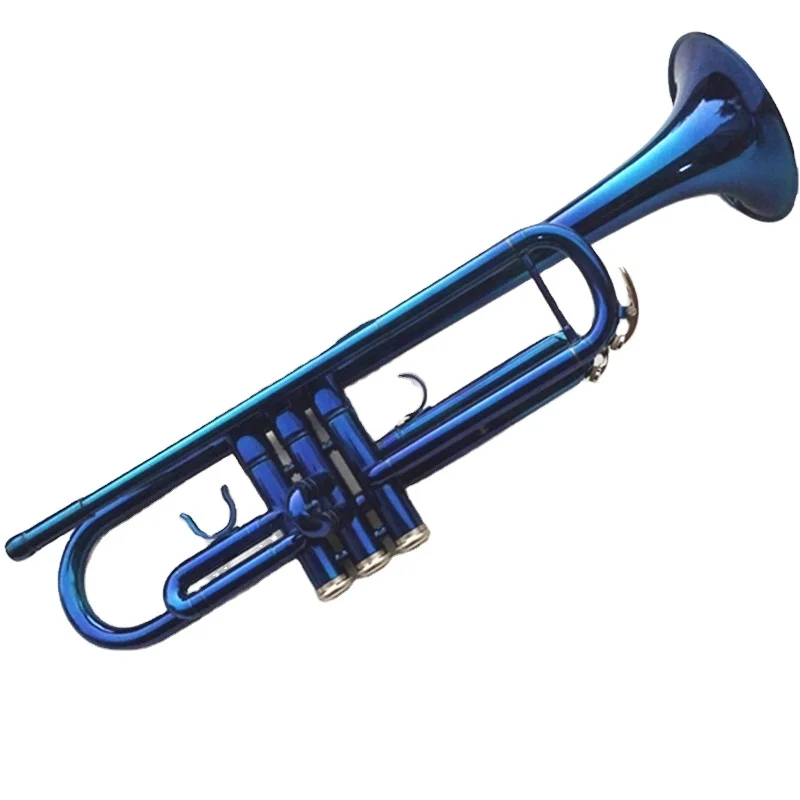

Weifang Rebon Student Beginner Bb blue colour Trumpet