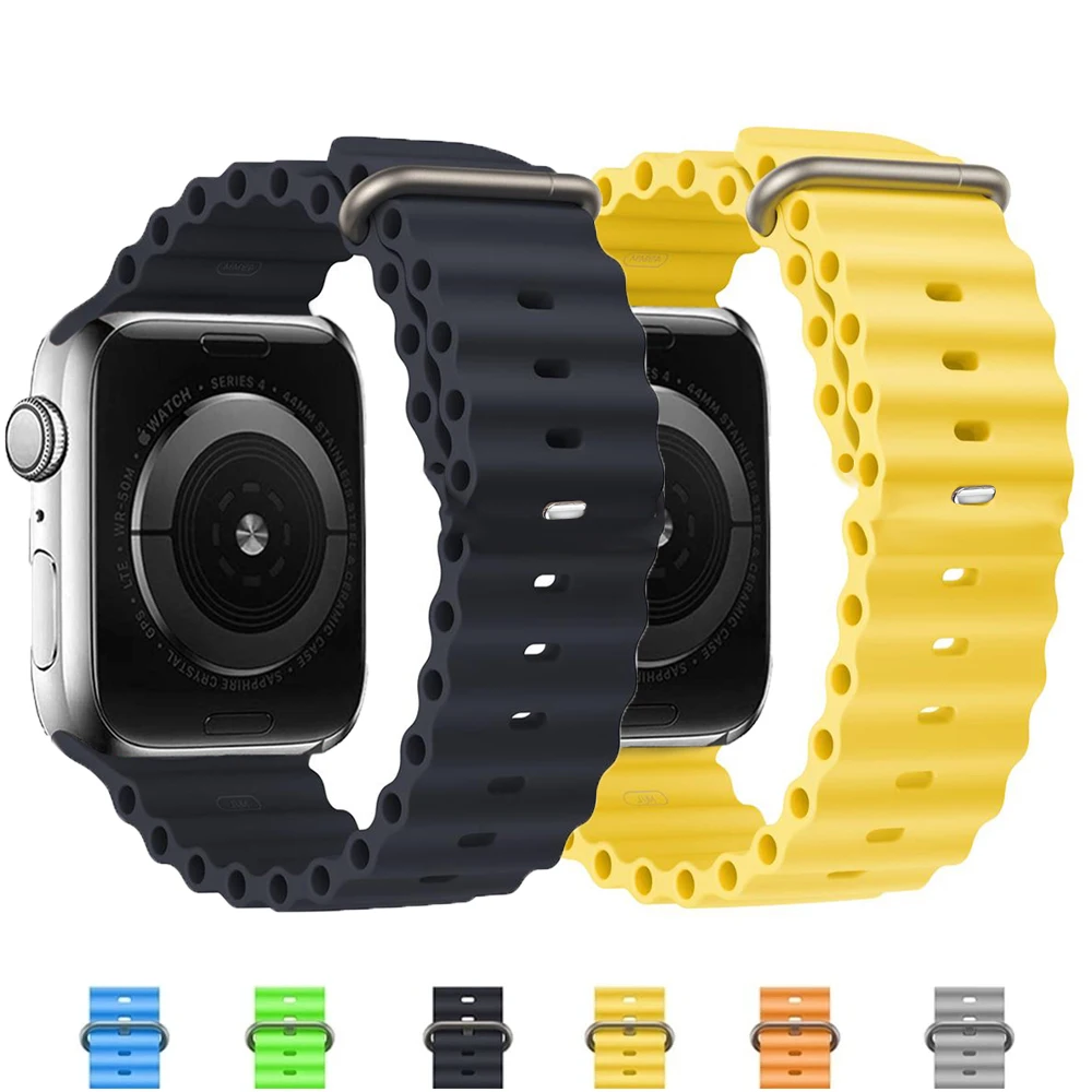 

Оригинальный ремешок Ocean для Apple watch ultra band 49 мм 45 мм 41 мм 44 мм 40 мм 42 мм 44 мм 40 мм 1:1 correa iWatch series se 9 8 7 6