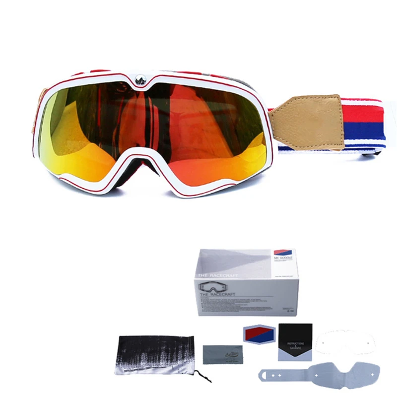 1 Box of Motocross MX Goggles Wind-Proof Sunglasses of SKI Outdoor Sports Eyewares Goggles Fits Helmets for Motorcycle ATV MTB images - 6