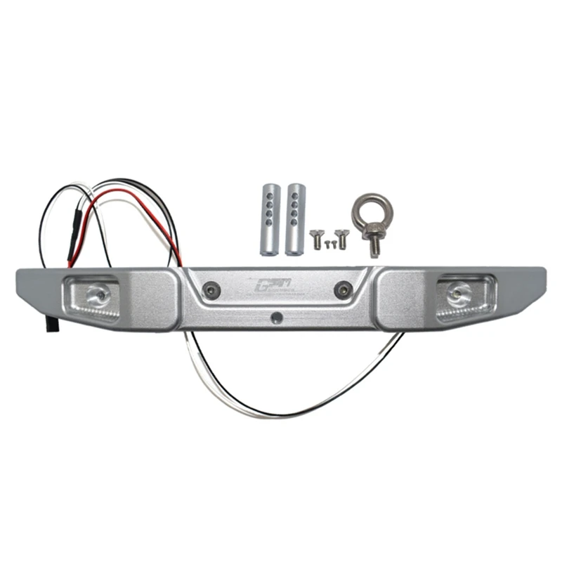 

Metal Rear Bumper with Tow Hook LED Lights for Axial SCX6 AXI05000 JEEP JLU WRANGLER 1/6 RC Crawler Car Upgrades Parts