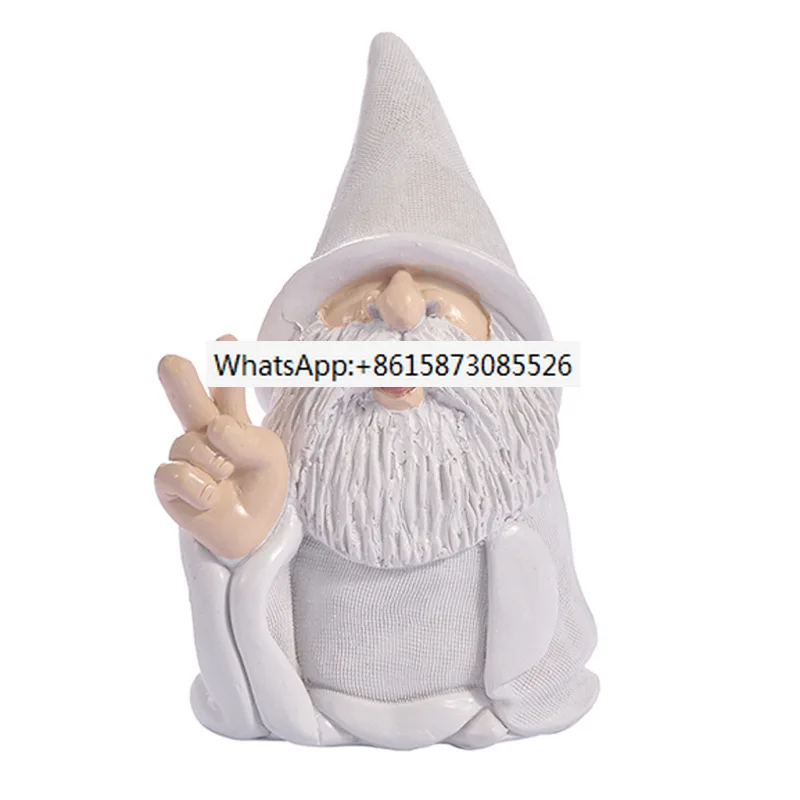 

Independent Station Dwarf Old Man The finger Creative Resin Crafts Dwarf Statue Garden Ornaments