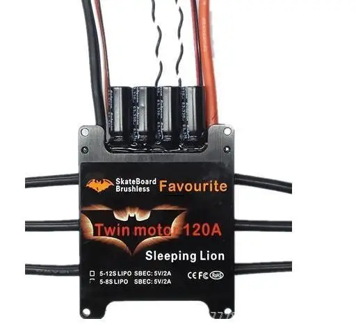 

Высоковольтный Бесщеточный Регулятор скорости 5S-12S 120A FVT, с двойным регулятором скорости, для системы с двойным двигателем