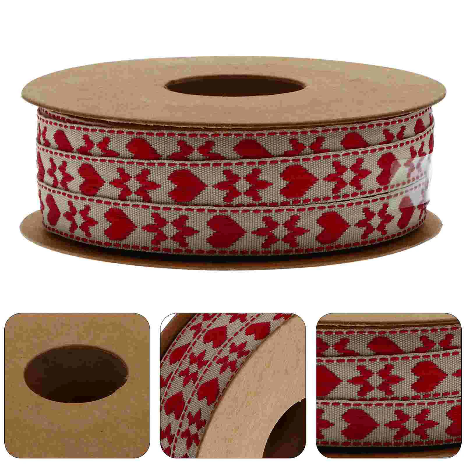 

Ribbon Diy Heart Gift Strap Ribbons Wrapping Webbing Burlap Handmade Printing Roll Craft Wired Laces Lace Fabric Flowers Tree