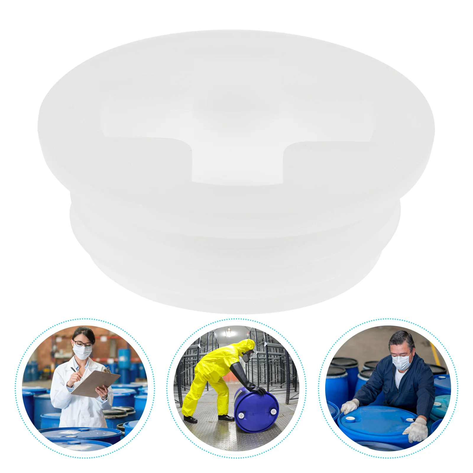 

6 Pcs Plastic Barrel Oil Drum Cover Dust Buttress Thread Caps Polyethylene Barrels Bung