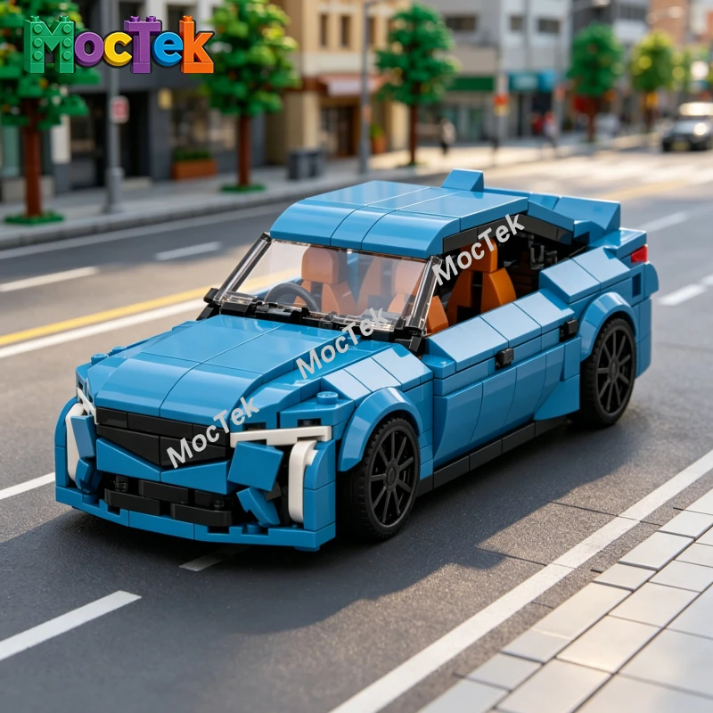 Фото Конструктор V8 Power Street Racing Car: Модель роскошного спортивного автомобиля, подарок для коллекционеров и любителей автомобилей, 493 детали №1