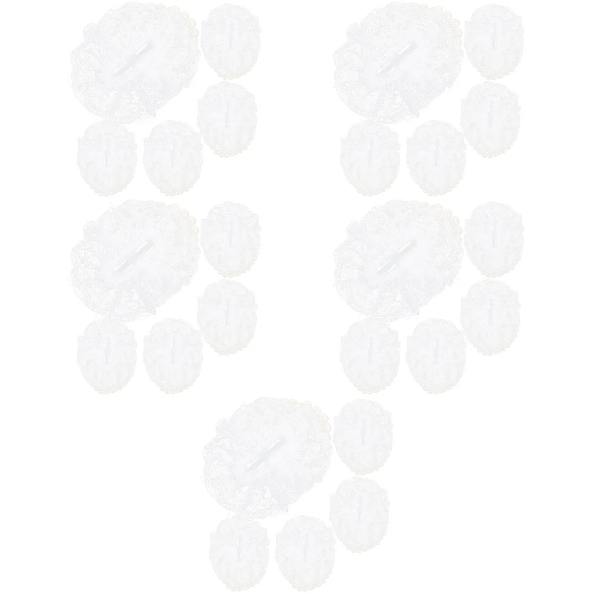 

50 pcs Pearl Wrist Flower Bands DIY Lace Wristlets Base for Wedding Prom Flowers