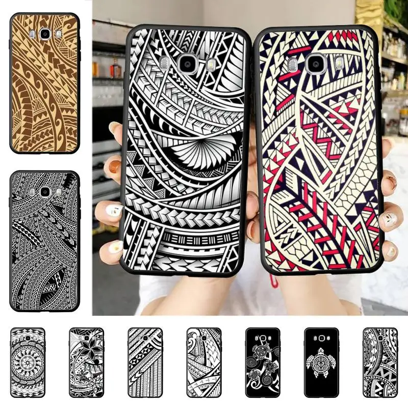 

Maori polynesian samoan tribal Phone Case for Samsung J 2 3 4 5 6 7 8 prime plus 2018 2017 2016 core
