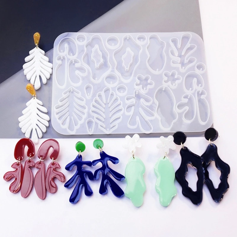

Irregular Earring Molds Necklace Pendant Making Mold DIY Crafts Keychain Mold