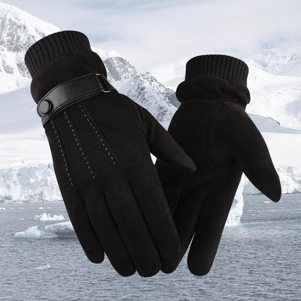 

1 Pair Lints Men Winter Autumn Glove Fashionable Replacement Thermal Nonslip Warm Keeping Biking Gloves Clothing Grey