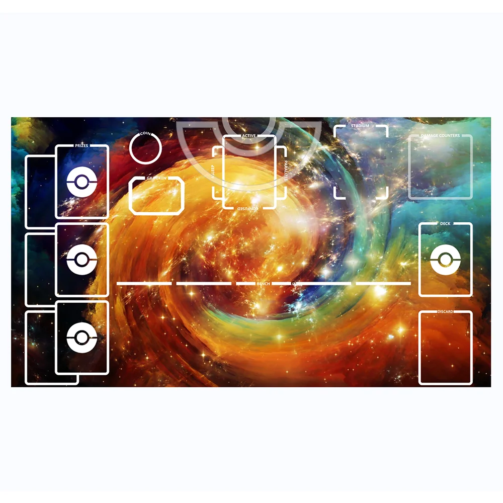 

Pokemon Starry Sky Table Mat Board Game TCG Playmat Game Mousemat 60X35 CM Mousepad Compatible for PKM CCG Trading Cards