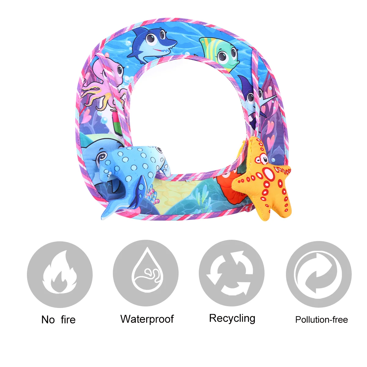 

Distorting Mirror Baby Seat Safety Car Ocean Animal Rearview Plush Child Blind Spot