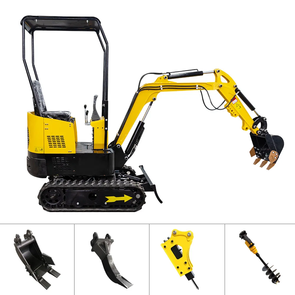 

HT 10 China Factory 1Ton Mini Excavator Rhinoceros Micro Excavator