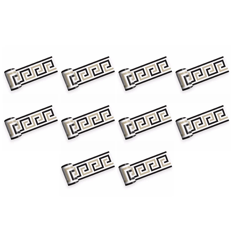 

10Pcs 2M Self-Adhesive Side Line Tile Sticker Bathroom Kitchen Restaurant Wall Stair Floor Border Tile Sticker