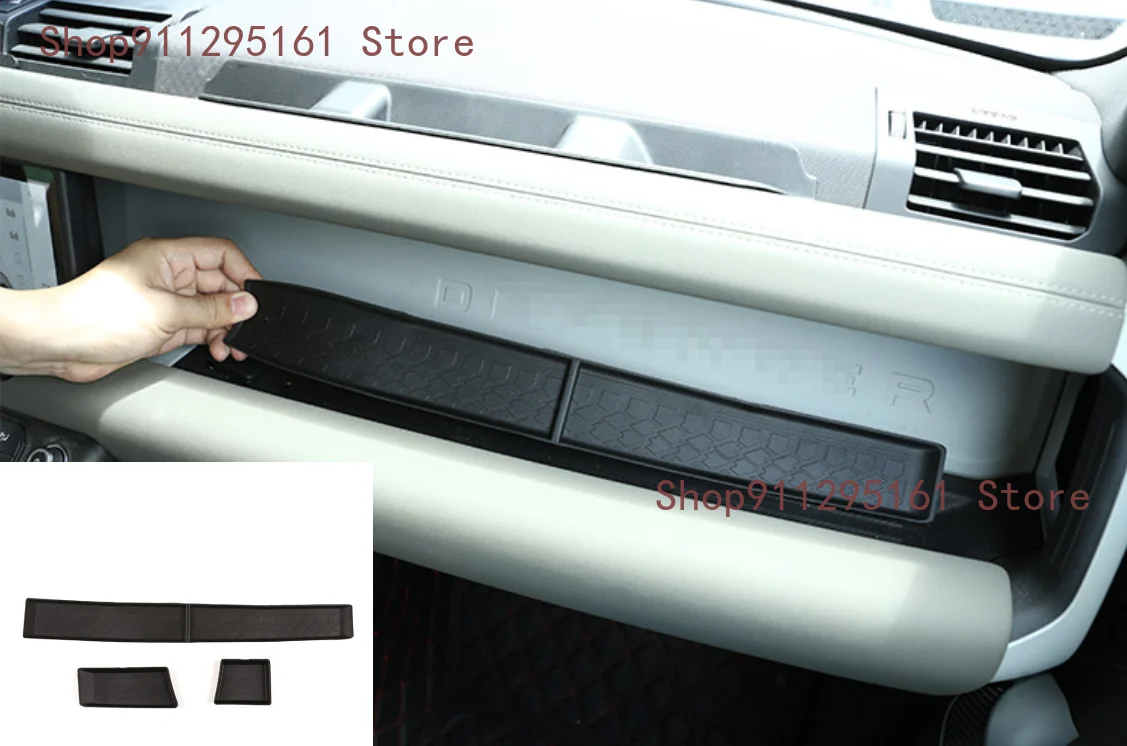 

Для Land Rover Defender 110 2020-2022 ТПЭ резиновая Автомобильная консоль коробка для хранения приборной панели противоскользящая подкладка автомобильн...