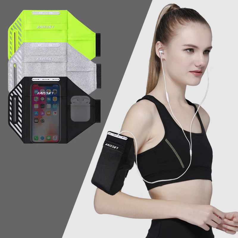 

HAISSKY Slevee нарукавники для телефона iPhone 14 13 12 11 Pro Max XR AirPods Pro 3 ремень эластичный спортивный для бега сумка на запястье для тренажерного зала
