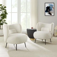 ins lamb wool single sofa modern living room chair ergonomic design relax armchair beauty salon luxury waiting reception chair