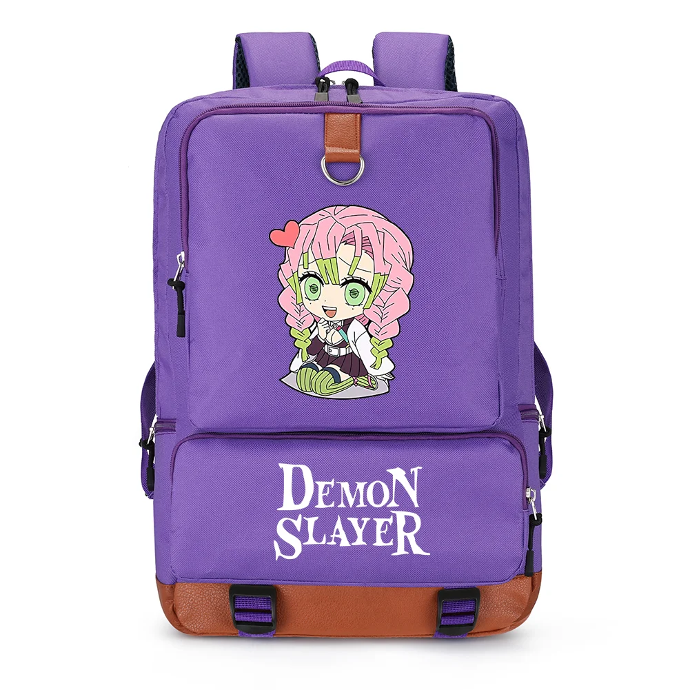 

Demon Slayer Iguro Obanai Backpack Cute Kanroji Mitsuri School Bag for Boys Girls Cosplay Bookbag Unisex Rucksack