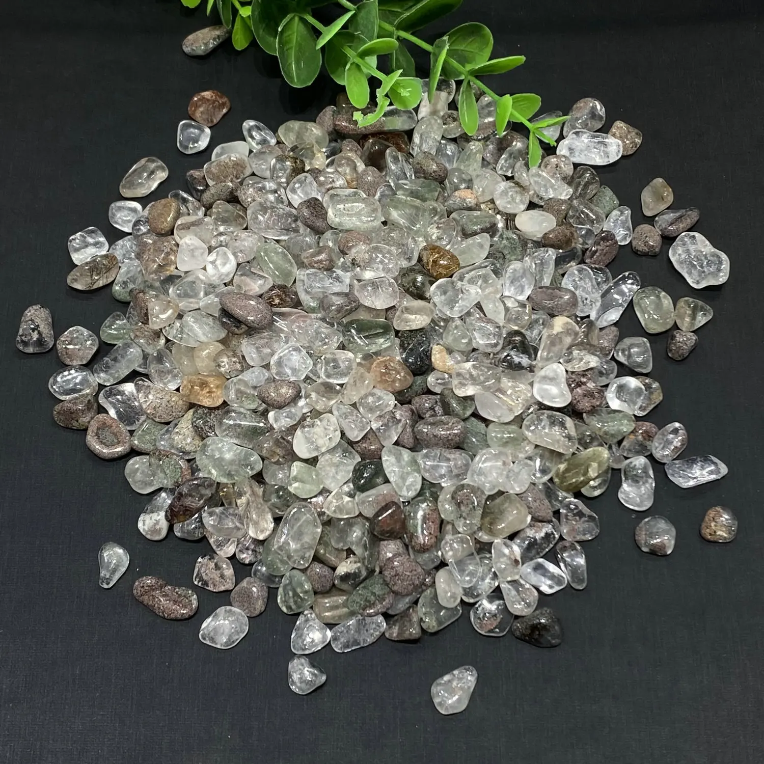 5-10mm 500g Natural Garden Quartz Gravel Specimen Size Irregular Tumbled Stone Healing Crystal Quartz Mineral Home Aquarium Deco images - 6