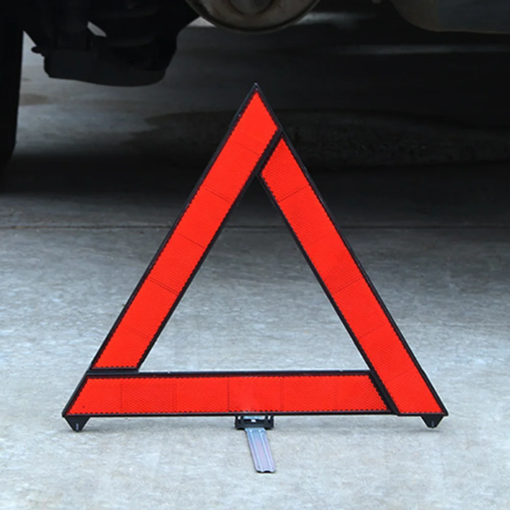 

Car Emergency Breakdown Warning Triangle Tripod Red Reflective Safety Hazard Stop Sign Reflector Red Traffic Sign