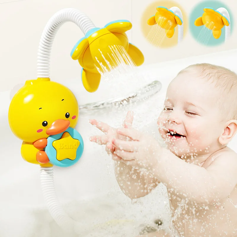 

Baby Bath Toys Yellow Duck Shape Shower Children's Bath Spray Swimming Bathroom Toys Children's Gifts