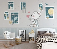 beibehang custom papel de parede 3d photo wallpaper cartoon bear childrens room background wall covering wall paper home decor