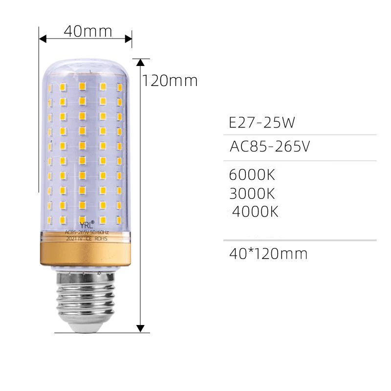 

25W E27 E14 E26 B22 LED Corn Lamp LED Corn Bulb Energy-Saving Light for Home AC85-265V High Quality Led Corn Lamp Ceiling Sale
