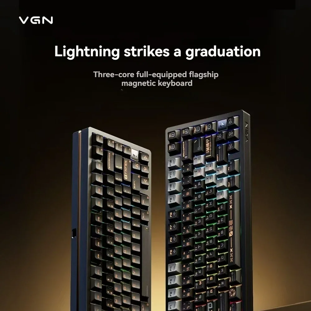 Фото VGN Flash75 Магнитная клавиатура Алюминиевая прокладка корпуса с возможностью горячей замены RGB RT0,8 кГц 001 мм Быстрый триггер Пользовательская проводная игровая клавиатура Подарок №2