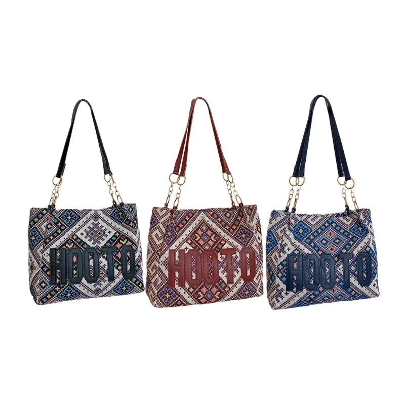 

Retro Ethnic Style Shoulder Bag Tote Versatile Shopping Bag for Travel Shopping