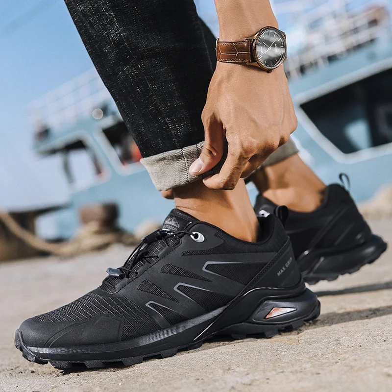 SALUDAS Outdoor Climbing Shoes Men Waterproof Camping Hiking Sneakers Field Hunting Shoes Men's Trail Running Sneakers Male