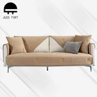 1 шт., прозрачный Бархатный Чехол для дивана, однотонный толстый плюшевый нескользящий секционный чехол для дивана, полотенце для гостиной, чехол для кресла, протектор для дивана