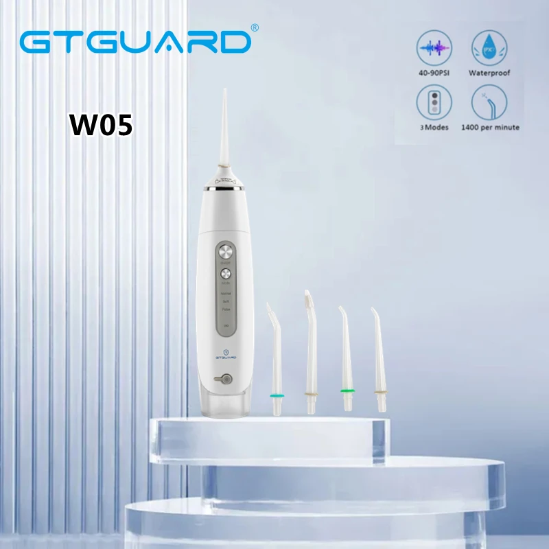 

Ирригатор для полости рта GTGUARD W05, 4 насадки, 145 мл