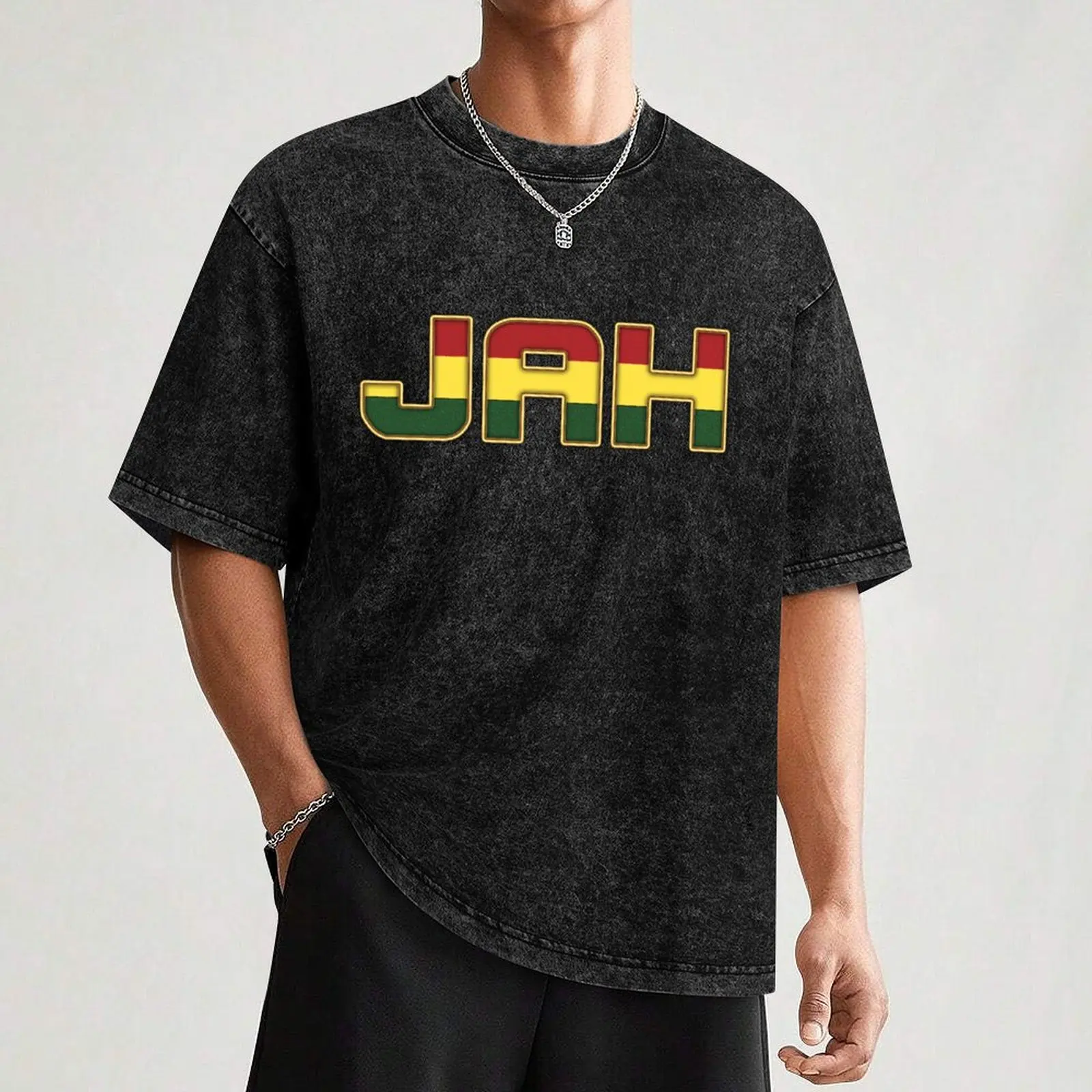 Фото Футболка Jah Rasta Reggae, удобная рабочая футболка для мужчин №3