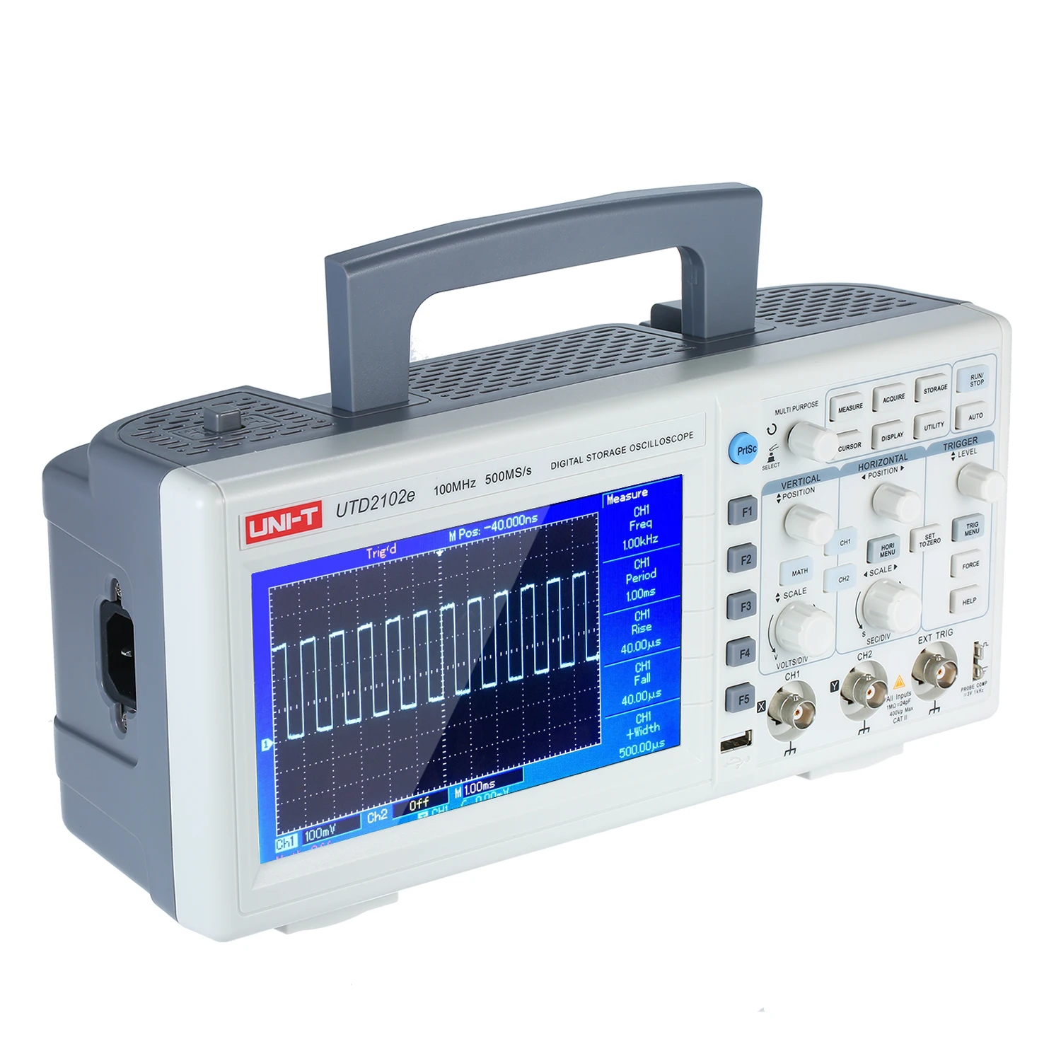 

UTD2102e digital storage oscilloscope 100mhz Bandwidth 2chanel oscillograph