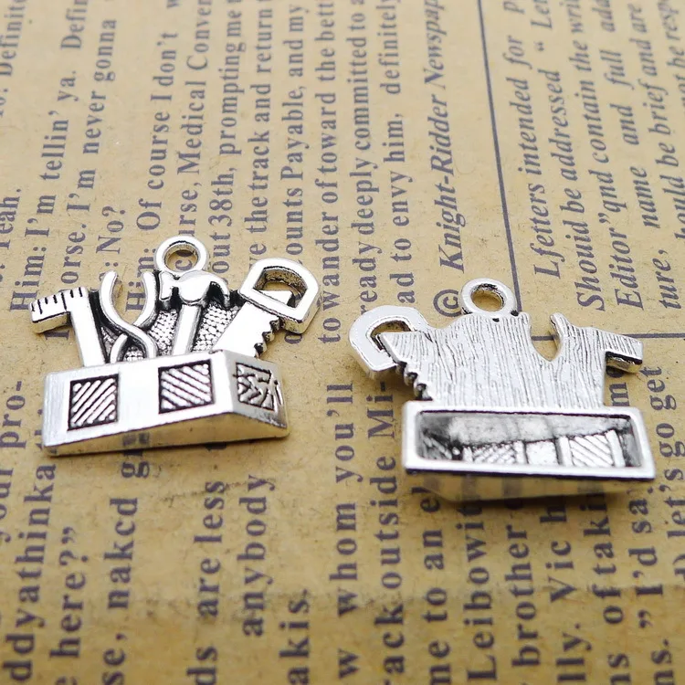 10 шт./лот 17*22 мм контейнер для молотковой пилы Очаровательная подвеска античного