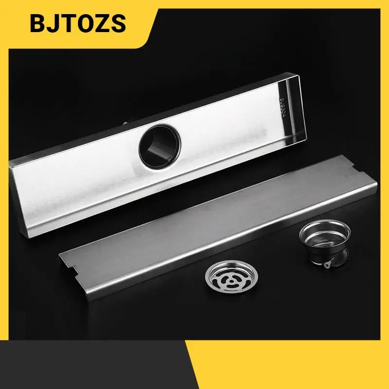 

1PCS 304 Floor Drain Stainless Steel Rectangular Anti-Odor Long Linear Drainage Shower Drainer Bathroom Kitchen
