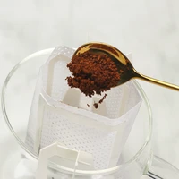 coffee filter paper bag 50pcs household hand pushed portable drip coffee powder hang ear style strainer filter bag