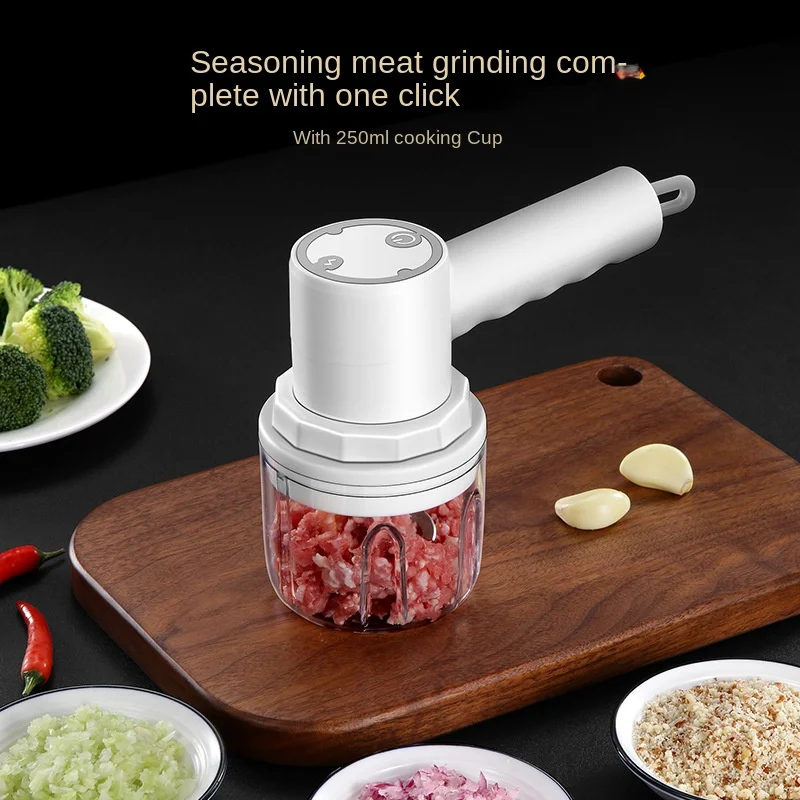 

Wireless dynamic meat grinder, garlic masher, garlic puree, artifact, multifunctional meat grinder, double stick to beat eggs