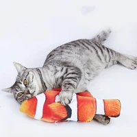 cat dog toy fish interactive plush cat toy realistic pet cats chew bite toys pet supplies