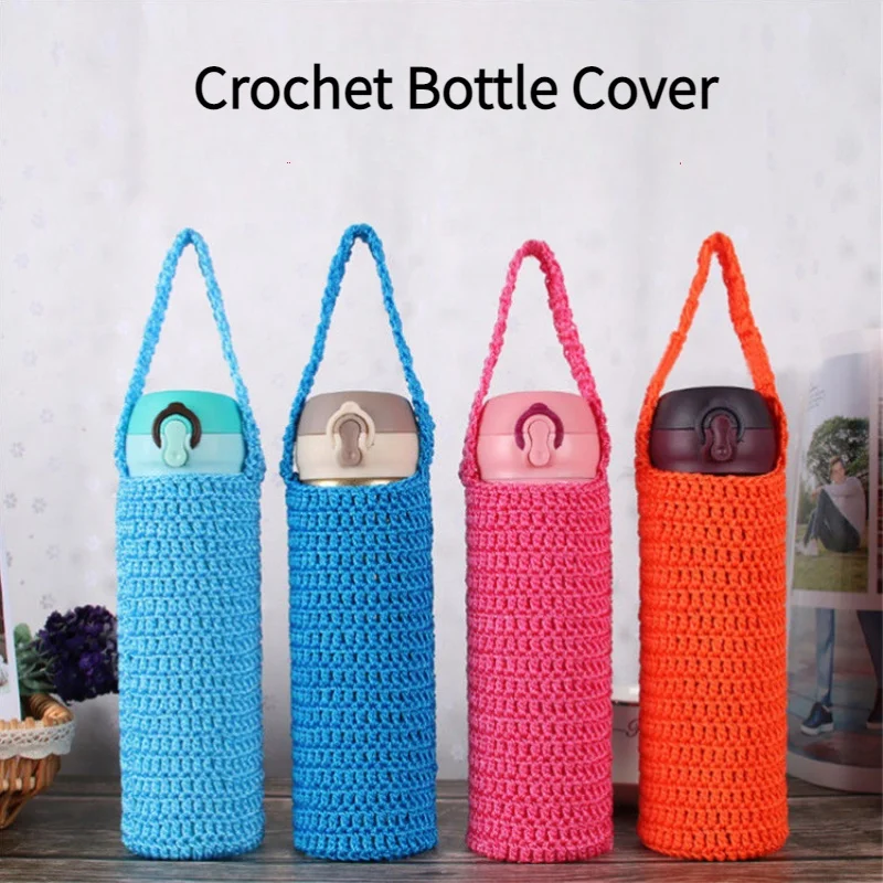 

SUGAW Crochet Tumbler Cover With Handle Aquaflask Holder Tumbler Case Holder Bag Cover Water Bottle Bags