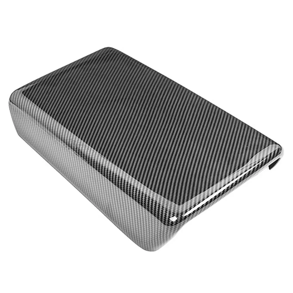 

1pc For Tesla Model Y/3 Carbon Fiber ABS Interior Armrest Storage Box Cover Trim Armrest Box Air Outlet Protection Cover