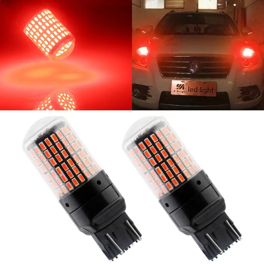 

2 шт., автомобильные светодиодсветодиодный лампы T20 7444NA 7443 3014 144SMD 12 В