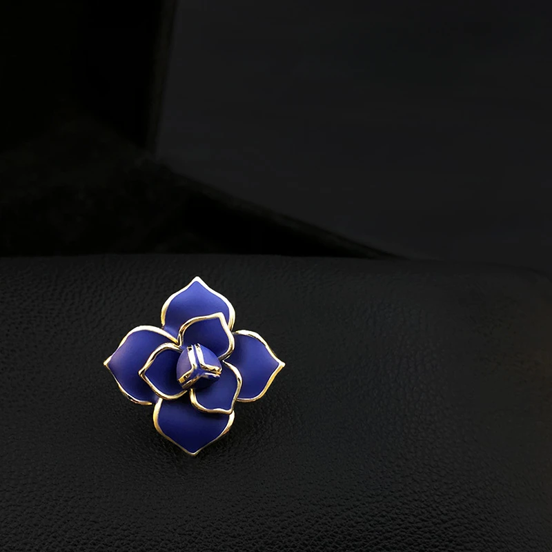 1220 Exquisite High-End Enamel Flower Small Brooch Men Women Suit Neckline Buckle Collar Pin Sweater Corsage Accessories Jewelry