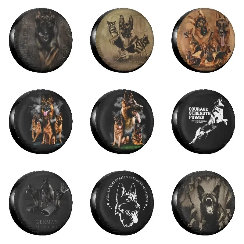 Немецкая овчарка GSD Word Art чехол для запасного колеса сумка чехлы на животных Mitsubishi