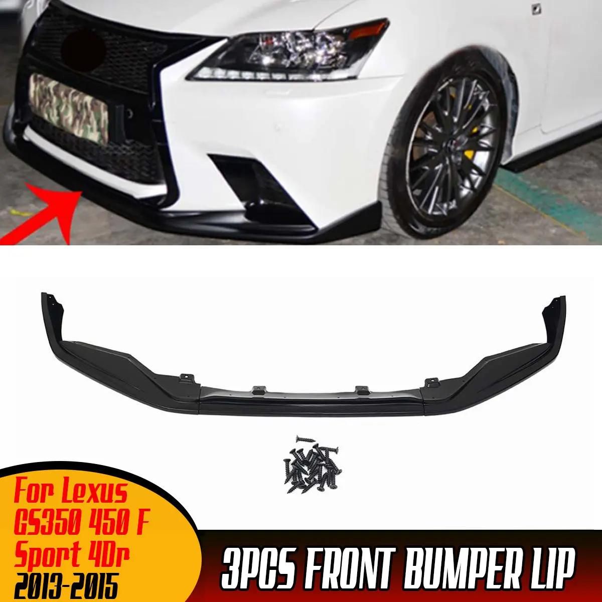 

3 шт., защитный чехол для переднего бампера Lexus GS350 450 F Sport 4Dr 2013-2015